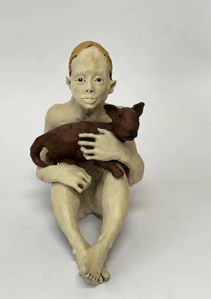 La femme et le chat