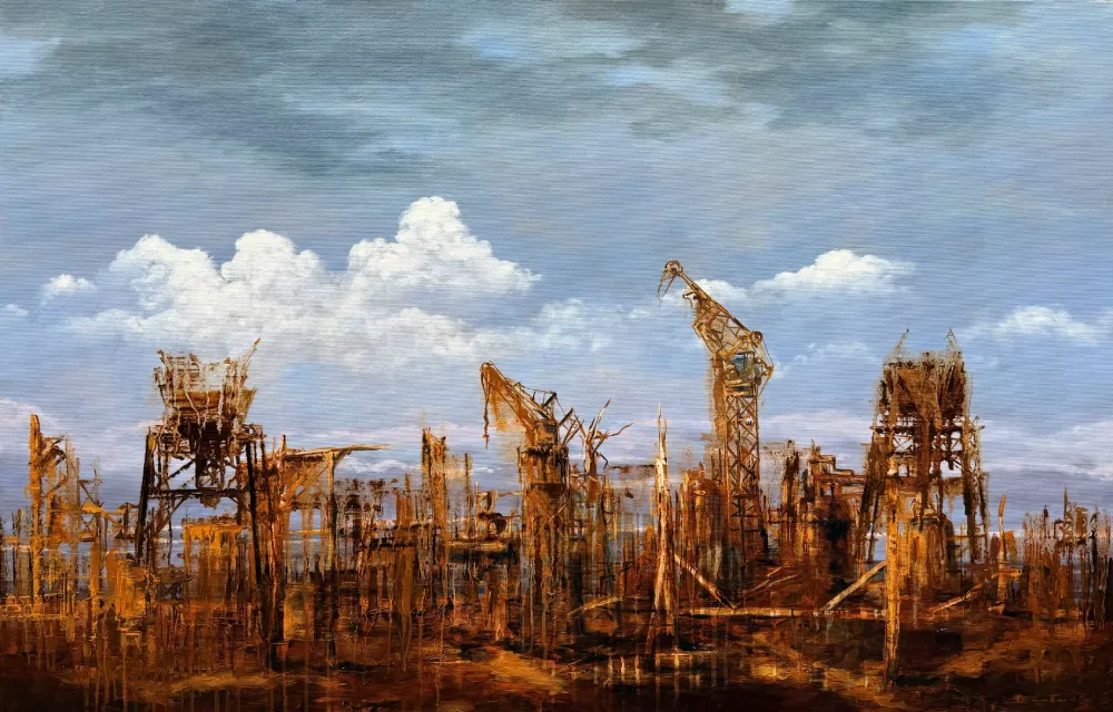 Grues et ciel